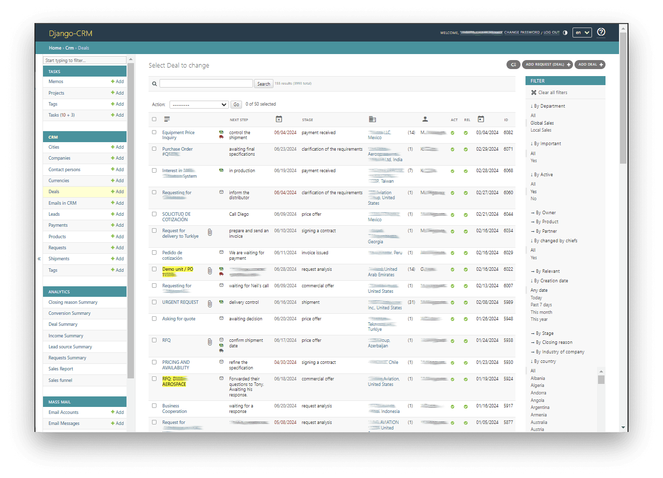 Django-CRM screenshot 1