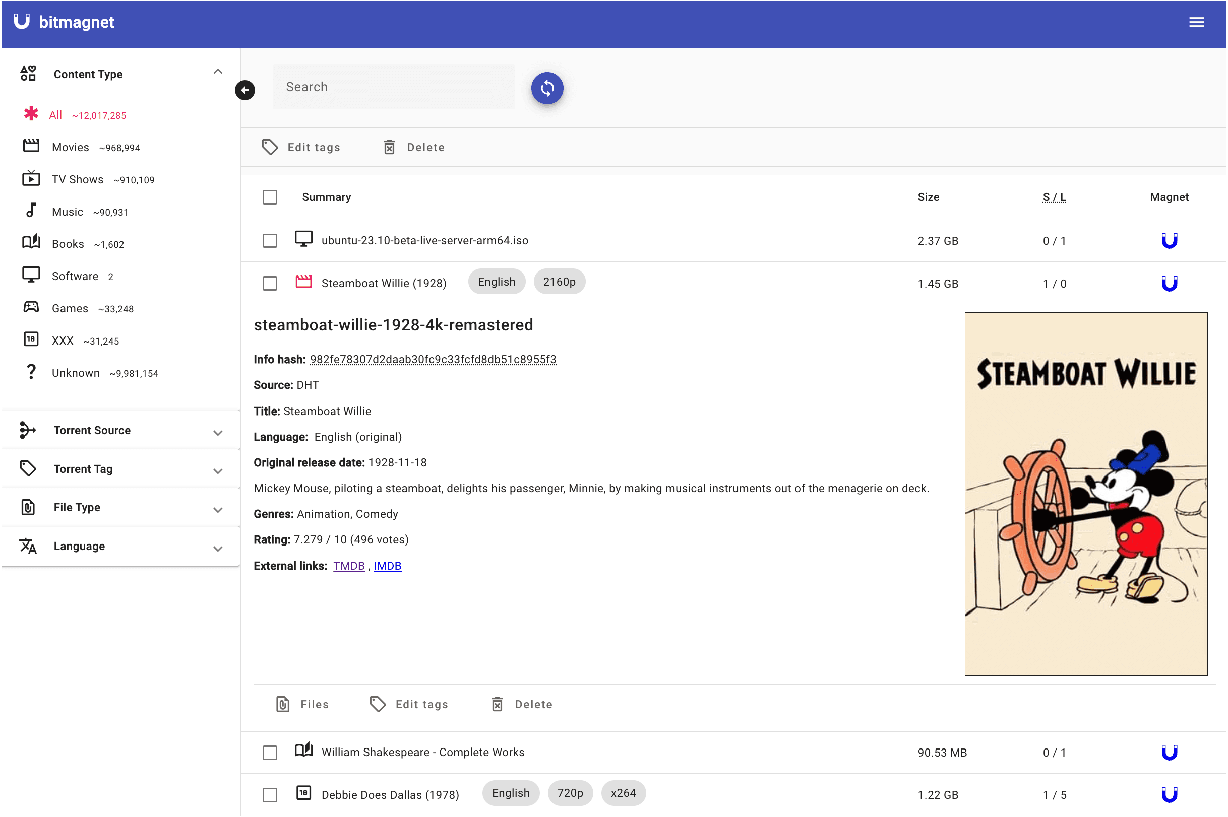 bitmagnet screenshot