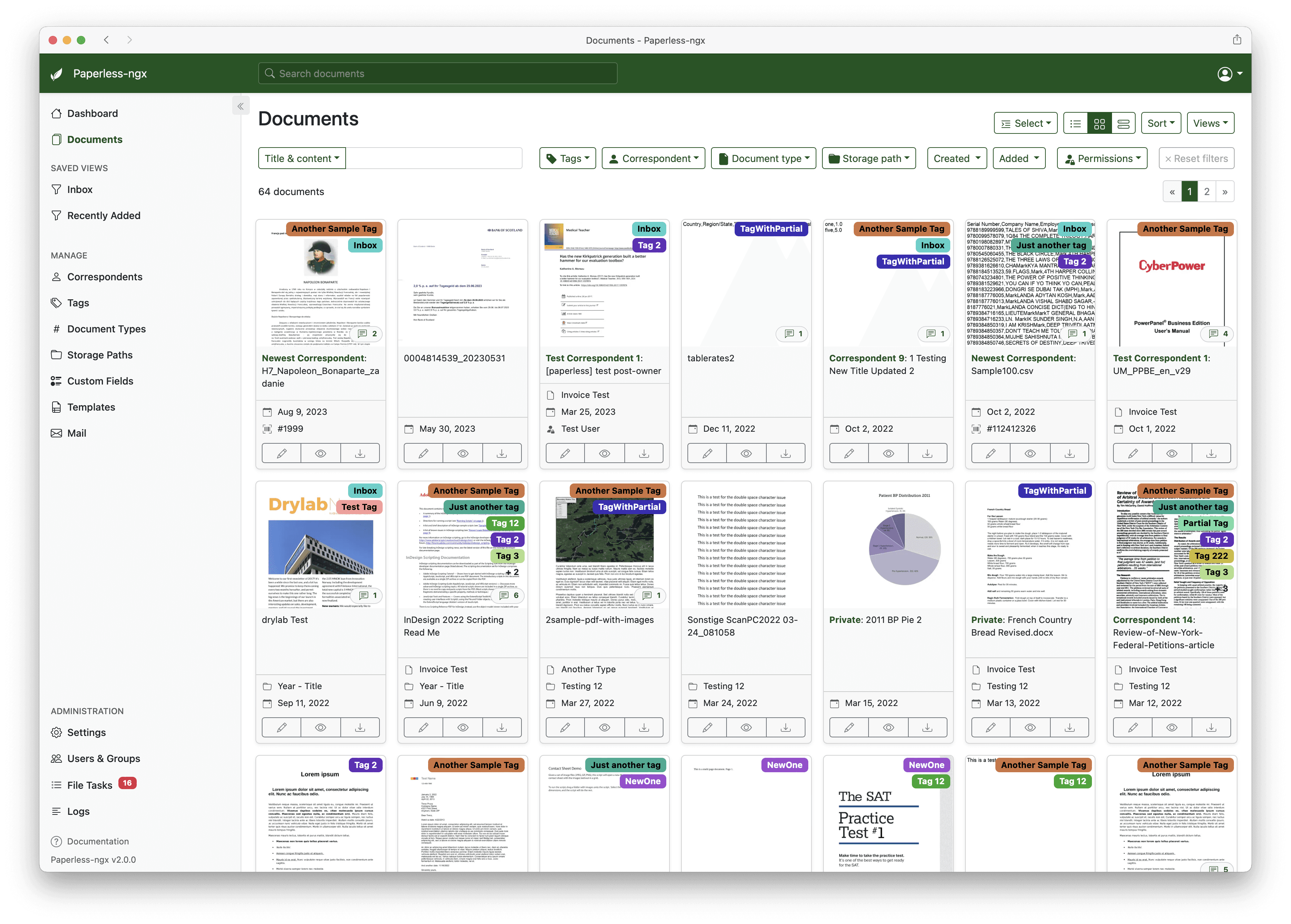 Paperless-ngx screenshot 1
