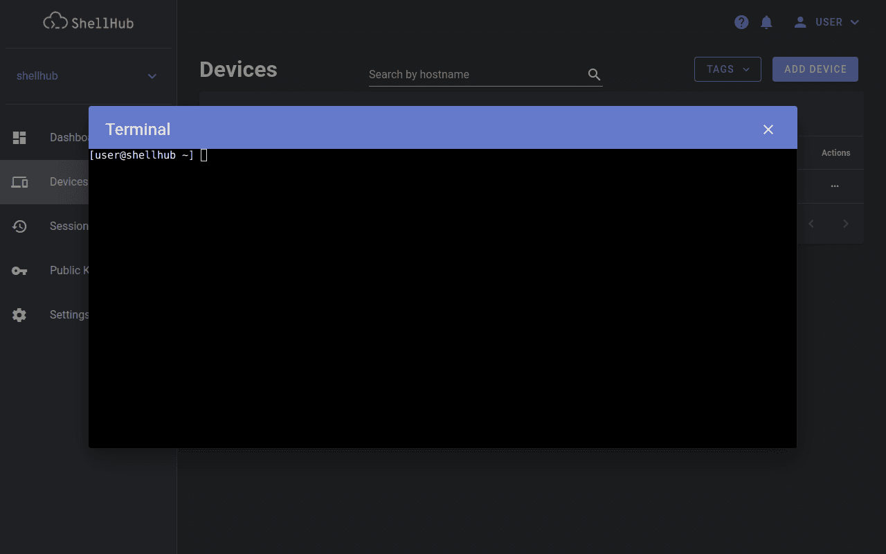 ShellHub screenshot