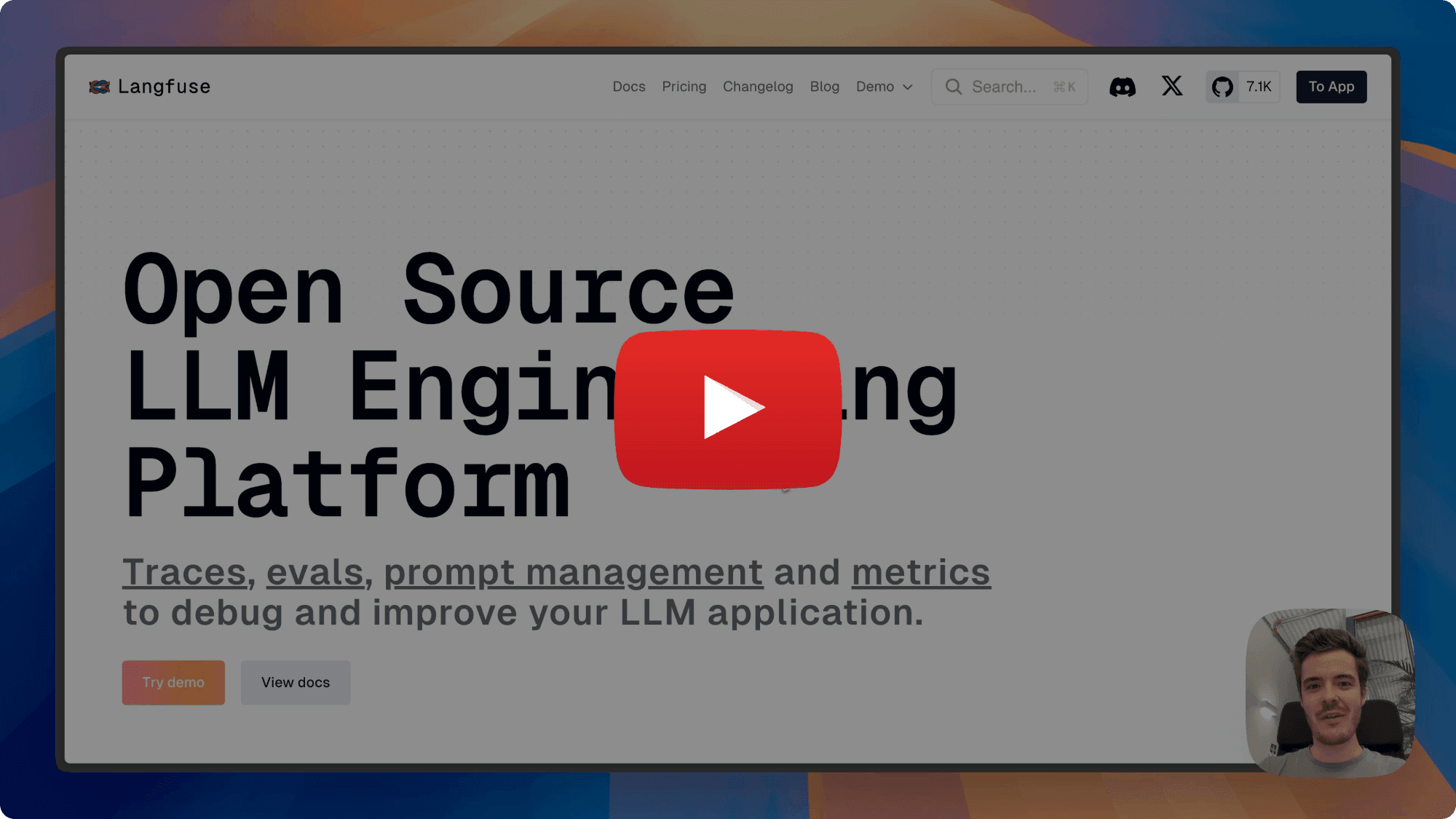 Langfuse screenshot 1