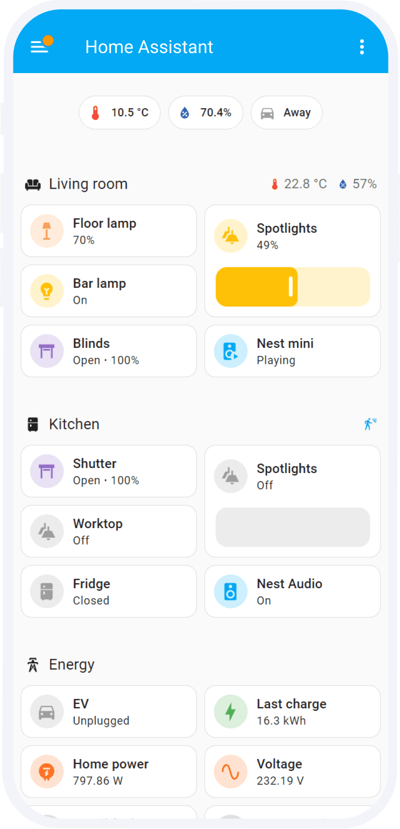 Home Assistant screenshot 1
