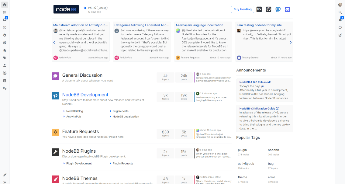 NodeBB screenshot 1
