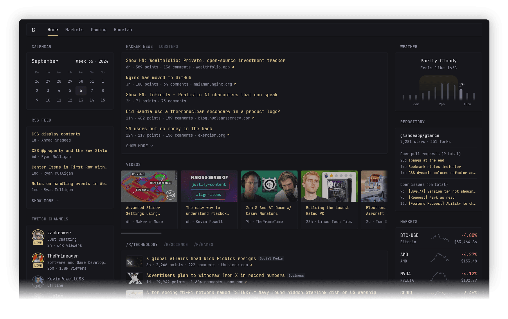 Glance screenshot 1