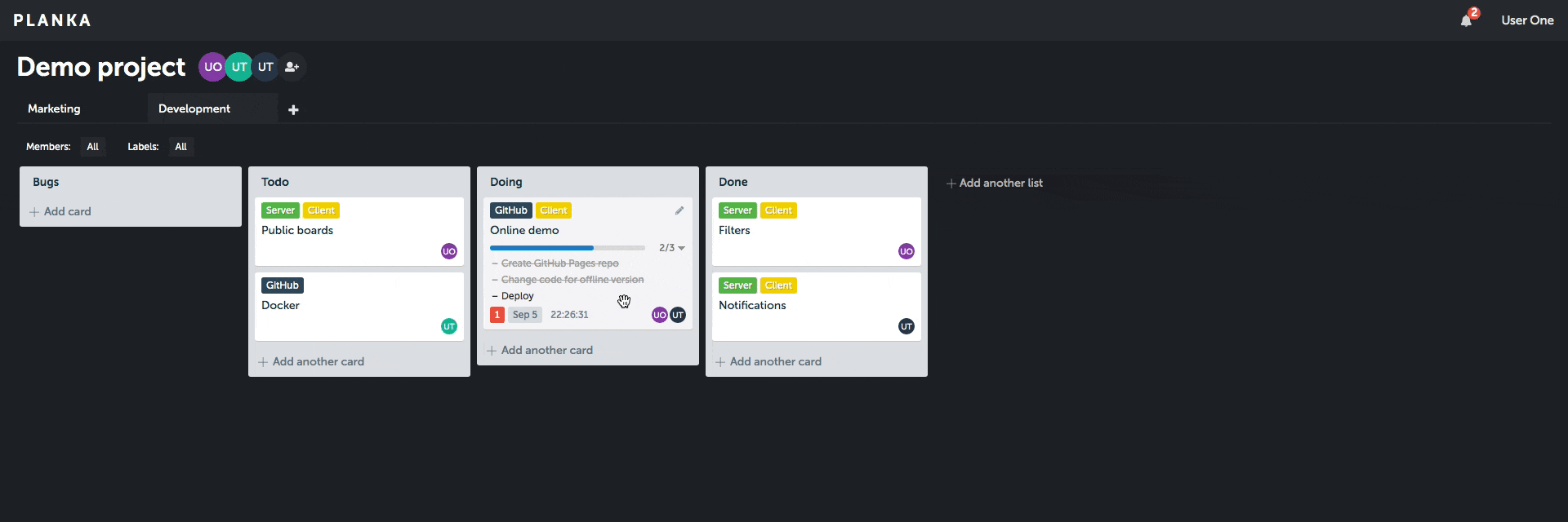 Planka screenshot