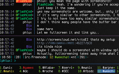 WeeChat screenshot 1