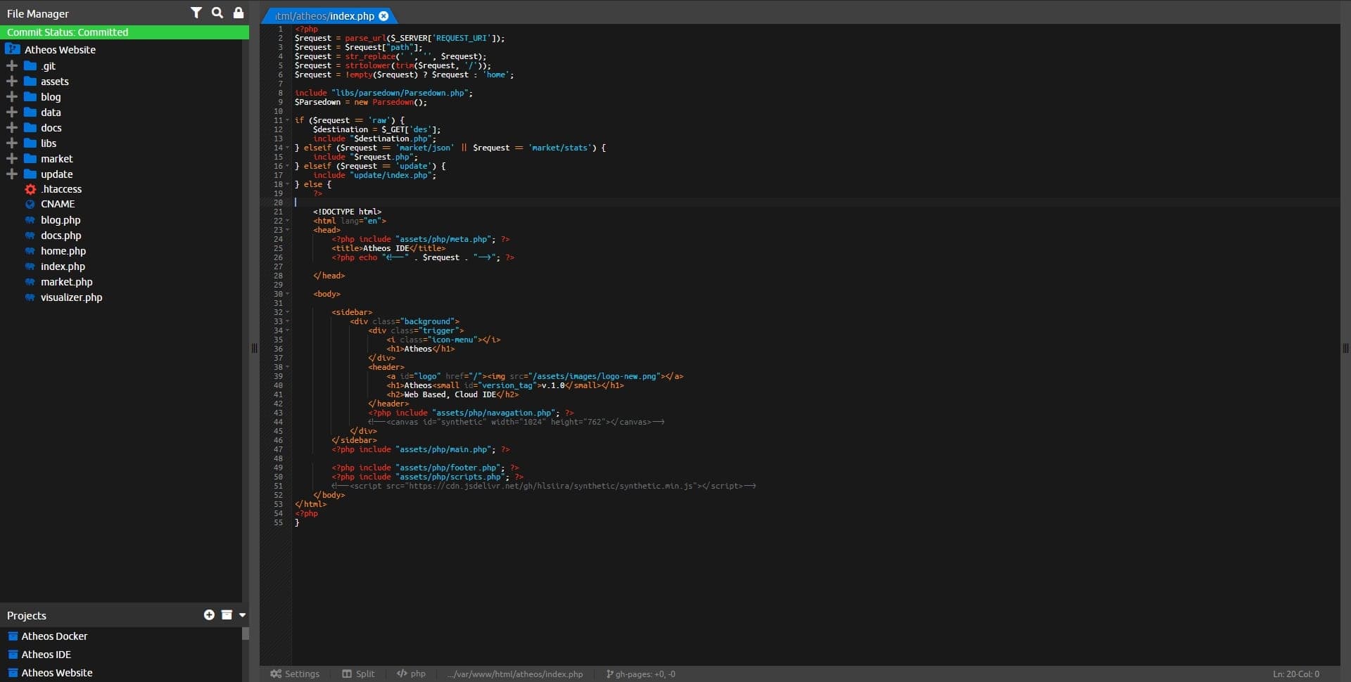 Atheos screenshot