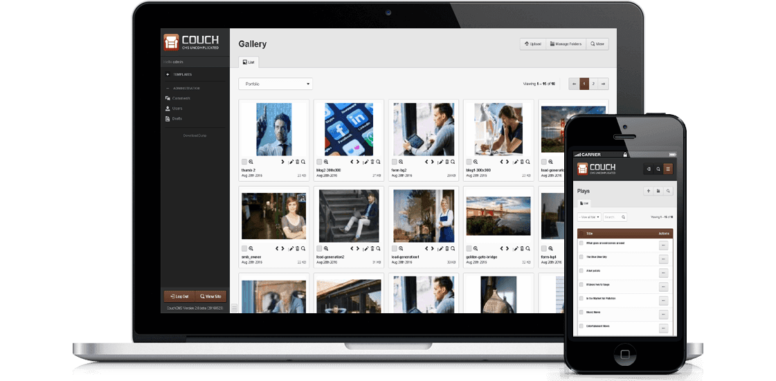 CouchCMS screenshot 1