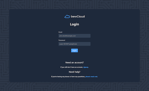 bewCloud screenshot 1