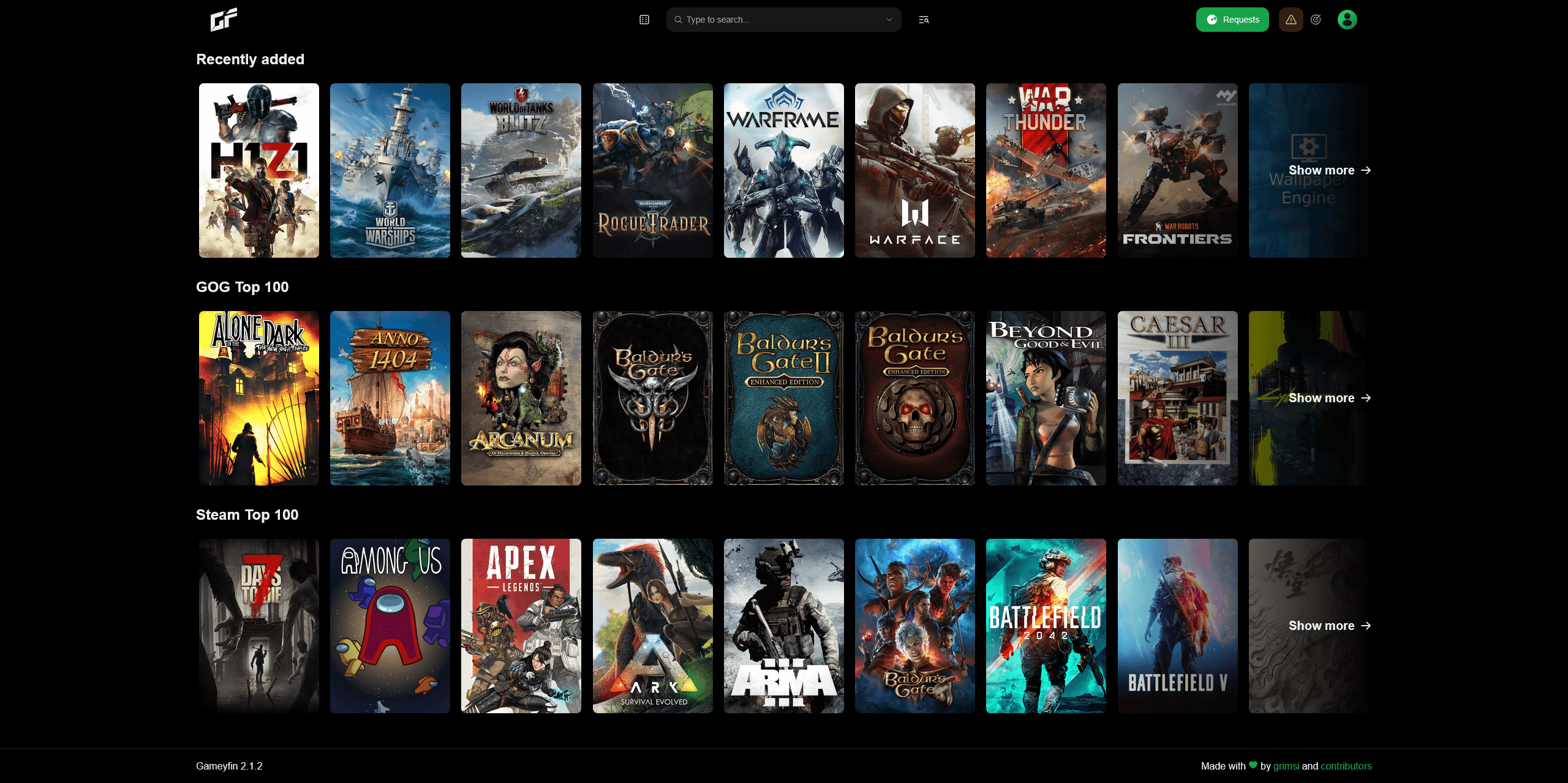 Gameyfin screenshot 1
