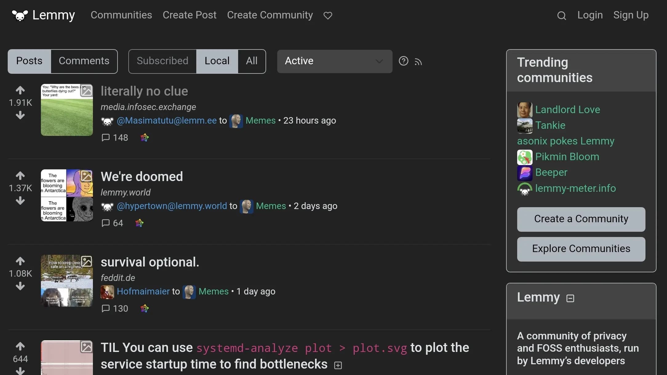 Lemmy screenshot 1