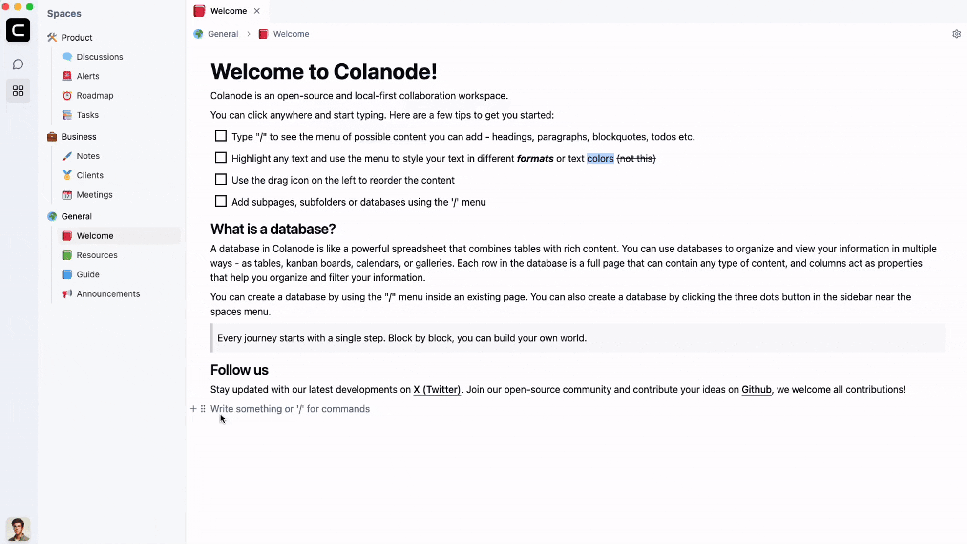 Colanode screenshot