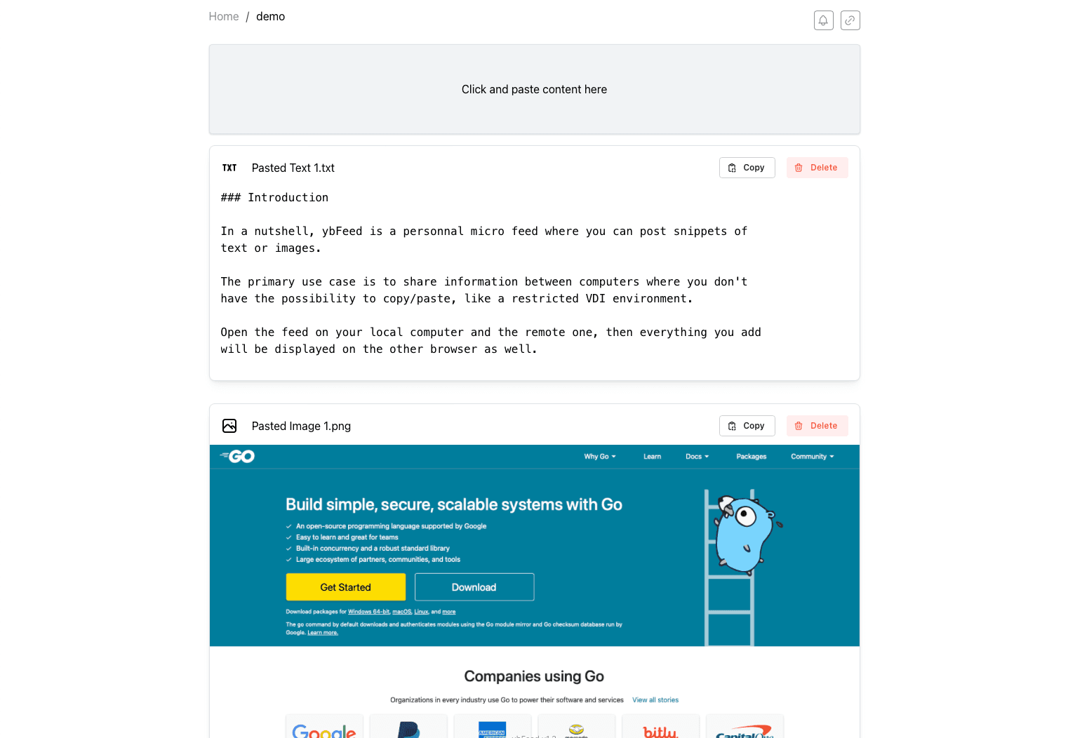 ybFeed screenshot