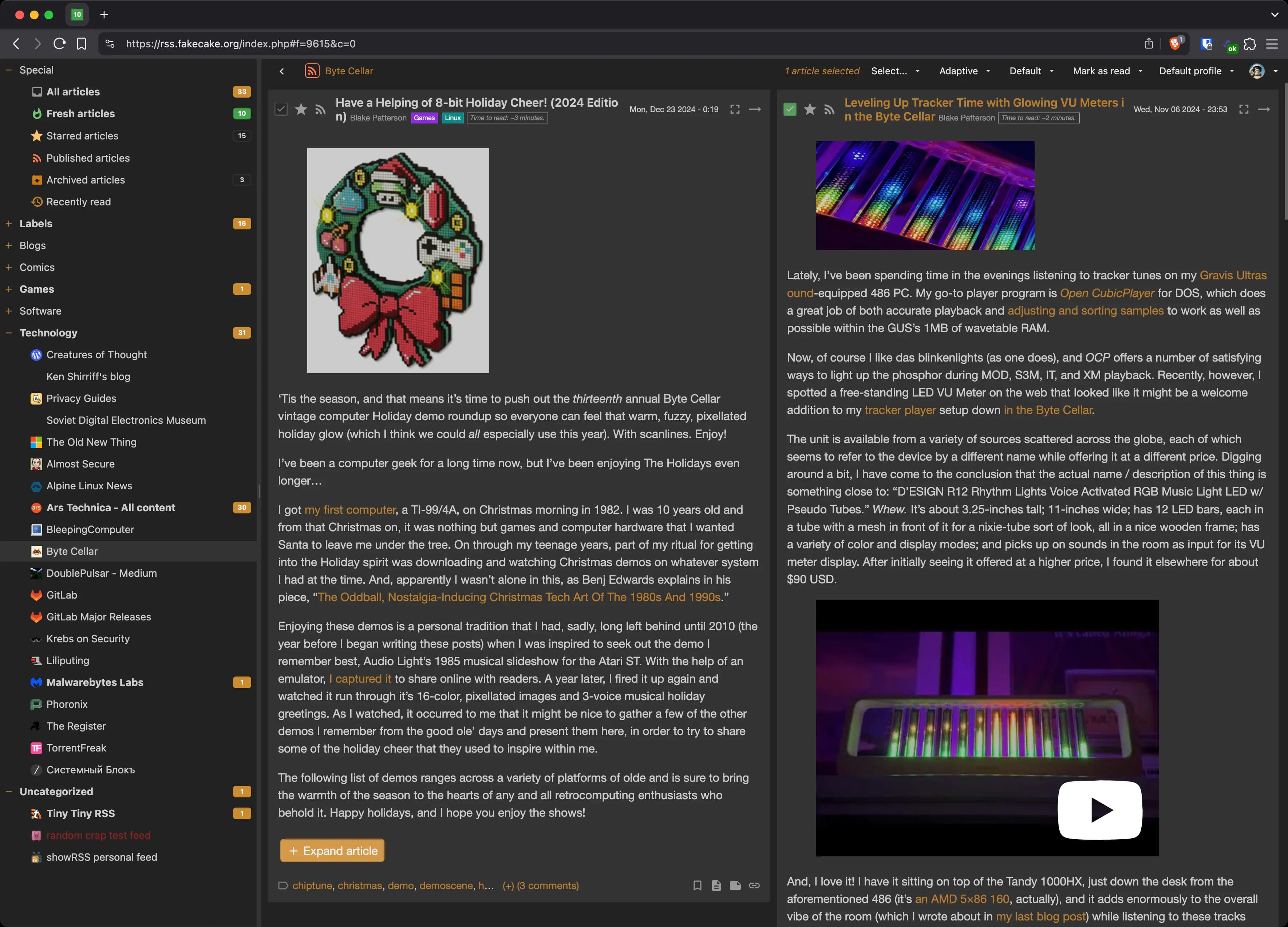 Tiny Tiny RSS screenshot 1