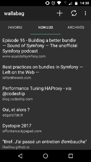 wallabag screenshot 1